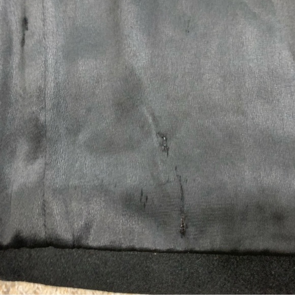 Vintage Black Wool coat with white fur collar - Picture 7 of 15